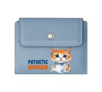 GEEADNB Slim Minimalist Card Holder，Multi-Functional Women's Wallet，Bad Vibes ONLY Grumpy Cat Colorful Skulls Wonderful Gift for Mother's Father's Day