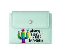 GEEADNB Slim Minimalist Card Holder,Multi-Functional Women's Wallet,Colorful Floral Design,Enjoy The Little Things,Heart-Shaped hot air Balloon,Romantic Gift for Wife/Girlfriend.