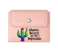 GEEADNB Slim Minimalist Card Holder,Multi-Functional Women's Wallet,Colorful Floral Design,Enjoy The Little Things,Heart-Shaped hot air Balloon,Romantic Gift for Wife/Girlfriend.