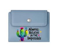 GEEADNB Slim Minimalist Card Holder,Multi-Functional Women's Wallet,Colorful Floral Design,Enjoy The Little Things,Heart-Shaped hot air Balloon,Romantic Gift for Wife/Girlfriend.