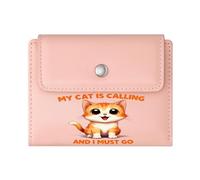 GEEADNB Slim Minimalist Card Holder，Multi-Functional Women's Wallet，Cute Kitten Humorous Text Whimsical Style Romantic Gift for Wife/Girlfriend. Wonderful Gift for Mother's Father's Day