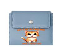 GEEADNB Slim Minimalist Card Holder，Multi-Functional Women's Wallet，Cute Kitten Humorous Text Whimsical Style Romantic Gift for Wife/Girlfriend. Wonderful Gift for Mother's Father's Day