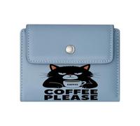 GEEADNB Slim Minimalist Card Holder，Multi-Functional Women's Wallet，Glowing Eyes Mysterious Theme Black Cat Romantic Gift for Wife/Girlfriend. Thoughtful Gift for Father's Day，Teacher's Day