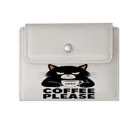 GEEADNB Slim Minimalist Card Holder，Multi-Functional Women's Wallet，Glowing Eyes Mysterious Theme Black Cat Romantic Gift for Wife/Girlfriend. Thoughtful Gift for Father's Day，Teacher's Day