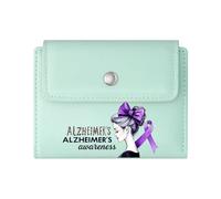 GEEADNB Slim Minimalist Card Holder,RFID Blocking Wallet Purse,Alzheimer's Disease,Neural Pathways,Floral Symbolism,Romantic Gift for Wife/Girlfriend.