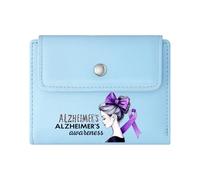GEEADNB Slim Minimalist Card Holder,RFID Blocking Wallet Purse,Alzheimer's Disease,Neural Pathways,Floral Symbolism,Romantic Gift for Wife/Girlfriend.