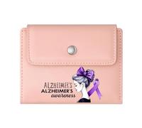 GEEADNB Slim Minimalist Card Holder,RFID Blocking Wallet Purse,Alzheimer's Disease,Neural Pathways,Floral Symbolism,Romantic Gift for Wife/Girlfriend.