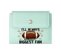GEEADNB Slim Minimalist Card Holder，RFID Blocking Wallet Purse，American Football Community Pride Small Town Spirit Thanksgiving Birthday Gift for Women Wonderful Gift for Mother's Father's Day