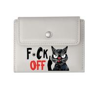 GEEADNB Slim Minimalist Card Holder，RFID Blocking Wallet Purse，Approved Visitors Black cat Cartoonish Humor Wonderful Gift for Mother's Father's Day Thoughtful Gift for Father's Day，Teacher's Day
