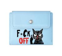 GEEADNB Slim Minimalist Card Holder,RFID Blocking Wallet Purse,Approved Visitors Black cat Cartoonish Humor Wonderful Gift for Mother's Father's Day Thoughtful Gift for Father's Day,Teacher's Day