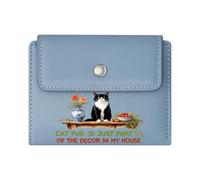 GEEADNB Slim Minimalist Card Holder,RFID Blocking Wallet Purse,Fantasy Butterfly Aura Gothic Black Cat Mystical Roses & Candles Romantic Gift for Wife/Girlfriend.