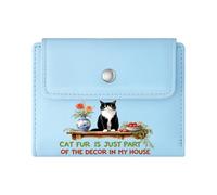 GEEADNB Slim Minimalist Card Holder,RFID Blocking Wallet Purse,Fantasy Butterfly Aura Gothic Black Cat Mystical Roses & Candles Romantic Gift for Wife/Girlfriend.