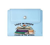 GEEADNB Slim Minimalist Card Holder，RFID Blocking Wallet Purse，Joyful Learning Colorful Books Cartoon Bees Thoughtful Gift for Father's Day，Teacher's Day Wonderful Gift for Mother's Father's Day