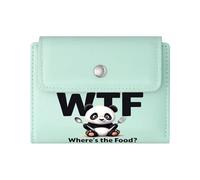 GEEADNB Slim Minimalist Card Holder，RFID Blocking Wallet Purse，WTF Acronym，Where's The Food?，Cartoon Panda，Wonderful Gift for Mother's Father's Day Thoughtful Gift for Father's Day，Teacher's Day