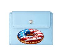 GEEADNB Slim Minimalist Card Holder，Slim Women's Wallet，American Flag，Brave Hearts，Patriotism，Romantic Gift for Wife/Girlfriend. Wonderful Gift for Mother's Father's Day