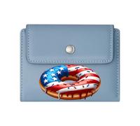 GEEADNB Slim Minimalist Card Holder，Slim Women's Wallet，American Flag，Brave Hearts，Patriotism，Romantic Gift for Wife/Girlfriend. Wonderful Gift for Mother's Father's Day