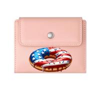 GEEADNB Slim Minimalist Card Holder，Slim Women's Wallet，American Flag，Brave Hearts，Patriotism，Romantic Gift for Wife/Girlfriend. Wonderful Gift for Mother's Father's Day