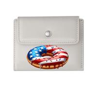 GEEADNB Slim Minimalist Card Holder，Slim Women's Wallet，American Flag，Brave Hearts，Patriotism，Romantic Gift for Wife/Girlfriend. Wonderful Gift for Mother's Father's Day