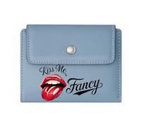 GEEADNB Slim Minimalist Card Holder，Slim Women's Wallet，Lit Cigarette Red Lips HOT Thanksgiving Birthday Gift for Women Romantic Gift for Wife/Girlfriend.
