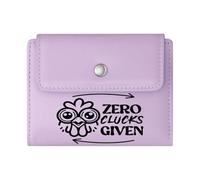 GEEADNB Slim Minimalist Card Holder,Slim Women's Wallet,Playful Cursive Text Three Chickens Stylized Illustrations Tthoughtful Gift for Father's Day,Teacher's Day