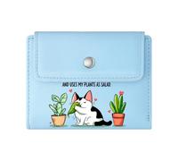 GEEADNB Slim Minimalist Card Holder，Slim Women's Wallet，Relaxed Cat Coffee Cup Have Fun at Work Thanksgiving Birthday Gift for Women Thoughtful Gift for Father's Day，Teacher's Day