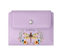 GEEADNB Slim Minimalist Card Holder，Slim Women's Wallet，Vibrant Flowers，Mental Well-Being，Stylized Brain，Thoughtful Gift for Father's Day，Teacher's Day Romantic Gift for Wife/Girlfriend.