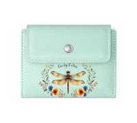 GEEADNB Slim Minimalist Card Holder，Slim Women's Wallet，Vibrant Flowers，Mental Well-Being，Stylized Brain，Thoughtful Gift for Father's Day，Teacher's Day Romantic Gift for Wife/Girlfriend.