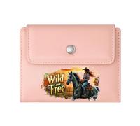 GEEADNB Slim Minimalist Card Holder，Slim Women's Wallet，Wild Freedom，Horseback Riding，Sunset Adventure，Wonderful Gift for Mother's Father's Day Romantic Gift for Wife/Girlfriend.
