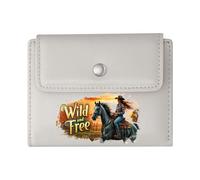 GEEADNB Slim Minimalist Card Holder，Slim Women's Wallet，Wild Freedom，Horseback Riding，Sunset Adventure，Wonderful Gift for Mother's Father's Day Romantic Gift for Wife/Girlfriend.