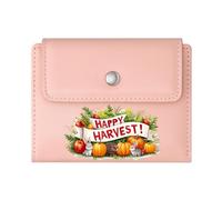 GEEADNB Slim Women's Wallet，Large Capacity Ladies Coin Purse，Autumn Produce Rustic Animals Harvest Celebration Thoughtful Gift for Father's Day，Teacher's Day