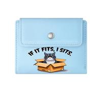 GEEADNB Slim Women's Wallet，Large Capacity Ladies Coin Purse，Cartoon cat Cardboard Box Humorous Meme Thanksgiving Birthday Gift for Women Wonderful Gift for Mother's Father's Day