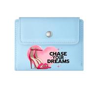 GEEADNB Slim Women's Wallet，Large Capacity Ladies Coin Purse，Chase Your Dreams，Pink Heart，high-Heeled Shoe，Wonderful Gift for Mother's Father's Day Thanksgiving Birthday Gift for Women