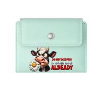 GEEADNB Slim Women's Wallet,Large Capacity Ladies Coin Purse,Defiant Attitude Independence Declaration Angry Blue cat Wonderful Gift for Mother's Father's Day Romantic Gift for Wife/Girlfriend.