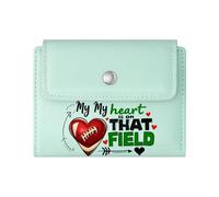 GEEADNB Slim Women's Wallet,Large Capacity Ladies Coin Purse,Flames Patriotic Eagle American Football Thanksgiving Birthday Gift for Women Romantic Gift for Wife/Girlfriend.