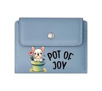GEEADNB Slim Women's Wallet，Large Capacity Ladies Coin Purse，Polka-dot Bow tie Cartoon-Style Pomeranian Thanksgiving Birthday Gift for Women Wonderful Gift for Mother's Father's Day