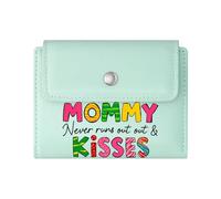 GEEADNB Slim Women's Wallet，Large Capacity Ladies Coin Purse，Whimsical Typography Playful Design Mommy Romantic Gift for Wife/Girlfriend. Wonderful Gift for Mother's Father's Day