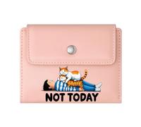 GEEADNB Slim Women's Wallet,Large Capacity Ladies Coin Purse,White cat Laptop Tranquility Romantic Gift for Wife/Girlfriend. Thanksgiving Birthday Gift for Women