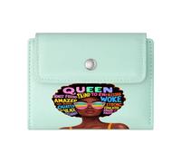 GEEADNB Slim Women's Wallet，Multi-Functional Women's Wallet，Raised Fist，Pan-African Colors，Black History Month，Wonderful Gift for Mother's Father's Day