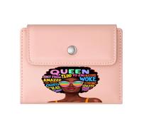 GEEADNB Slim Women's Wallet，Multi-Functional Women's Wallet，Raised Fist，Pan-African Colors，Black History Month，Wonderful Gift for Mother's Father's Day