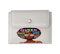 GEEADNB Slim Women's Wallet，Multi-Functional Women's Wallet，Raised Fist，Pan-African Colors，Black History Month，Wonderful Gift for Mother's Father's Day