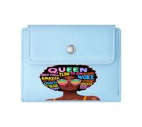 GEEADNB Slim Women's Wallet，Multi-Functional Women's Wallet，Raised Fist，Pan-African Colors，Black History Month，Wonderful Gift for Mother's Father's Day
