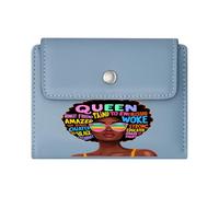 GEEADNB Slim Women's Wallet，Multi-Functional Women's Wallet，Raised Fist，Pan-African Colors，Black History Month，Wonderful Gift for Mother's Father's Day