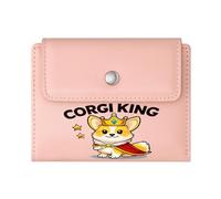 GEEADNB Slim Women's Wallet，Multi-Functional Women's Wallet，Royal Corgi Regal Cape Golden Crown Thoughtful Gift for Father's Day，Teacher's Day Thanksgiving Birthday Gift for Women