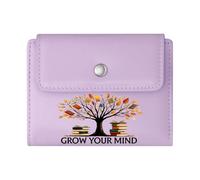 GEEADNB Slim Women's Wallet，RFID Blocking Wallet Purse，Books，Tree，Growth，Wonderful Gift for Mother's Father's Day Thanksgiving Birthday Gift for Women