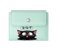 GEEADNB Slim Women's Wallet，RFID Blocking Wallet Purse，Expressive Eyes Whimsical Style Cartoon Kitten Wonderful Gift for Mother's Father's Day Thanksgiving Birthday Gift for Women