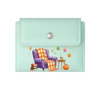 GEEADNB Slim Women's Wallet,RFID Blocking Wallet Purse,Reading Nook Autumn Comfort Thanksgiving Birthday Gift for Women Thoughtful Gift for Father's Day,Teacher's Day