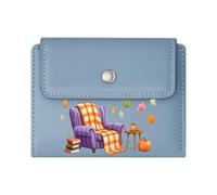 GEEADNB Slim Women's Wallet,RFID Blocking Wallet Purse,Reading Nook Autumn Comfort Thanksgiving Birthday Gift for Women Thoughtful Gift for Father's Day,Teacher's Day