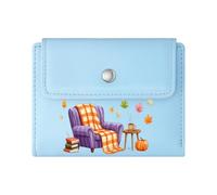 GEEADNB Slim Women's Wallet,RFID Blocking Wallet Purse,Reading Nook Autumn Comfort Thanksgiving Birthday Gift for Women Thoughtful Gift for Father's Day,Teacher's Day