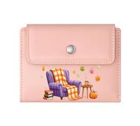 GEEADNB Slim Women's Wallet,RFID Blocking Wallet Purse,Reading Nook Autumn Comfort Thanksgiving Birthday Gift for Women Thoughtful Gift for Father's Day,Teacher's Day