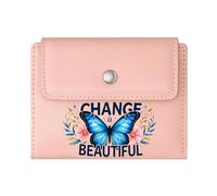 GEEADNB Slim Women's Wallet,Slim Minimalist Card Holder,Butterfly,American Flag,America The Beautiful,Thanksgiving Birthday Gift for Women Thoughtful Gift for Father's Day,Teacher's Day